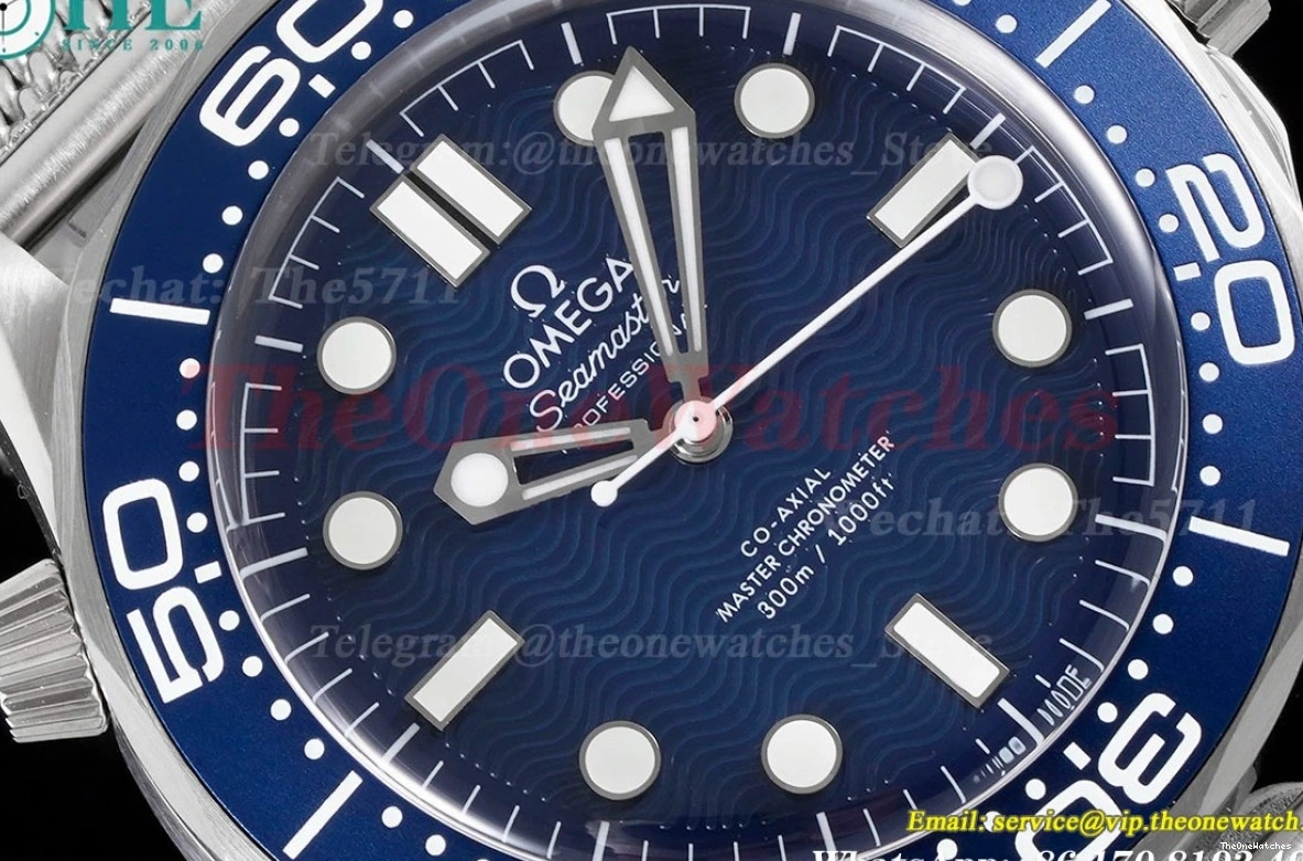 VSF 300m SS Bond 42mm 60th Dial Blue SS Seamaster A8806 James 0125